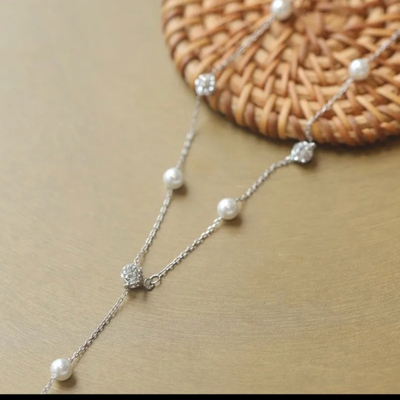 925 Sterling Silver Fresh Water Pearls Necklace - Picture 5 of 8